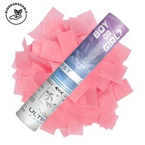 Confetti Cannon with Yellow Stripes